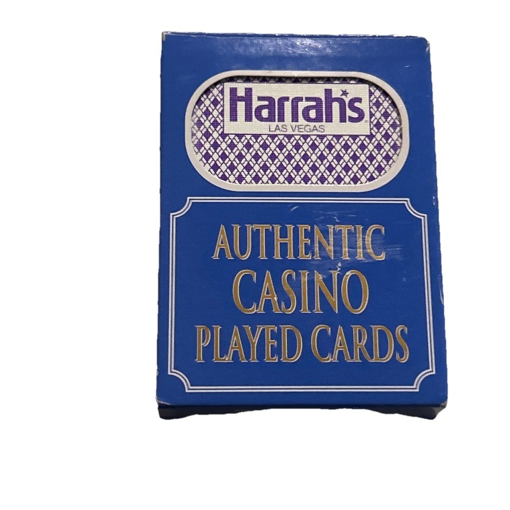 Harrah's Las Vegas Casino Used Played Deck Of Playing Cards Trimmed Corners